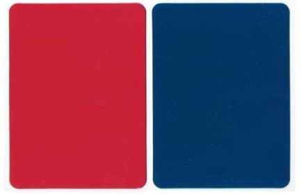 Poker Size Dealer Cut Cards - Red/Blue