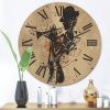 Designart 'Girl Playing Jazz Trumpet' Modern Wood Wall Clock(Size 16" x 16")