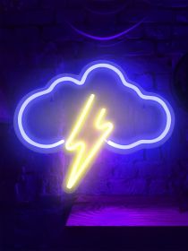 Cloud Led Light Neon Lights 13.4x11.7 inch Led Neon Signs For Wall Decor USB Powered Led Signs For Bedroom Wall Yellow Neon Signs Blue Neon Sign for B