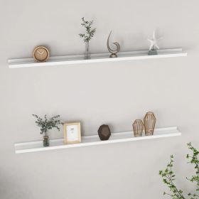 Wall Shelves 2 pcs White 45.3"x3.5"x1.2"