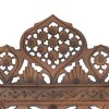 Hand carved 5-Panel Room Divider Brown 78.7"x65" Solid Mango Wood