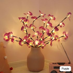 20 LED String Light Simulation Butterfly Orchid Branch Garland Light Vase Filler Flower Fairy Light Christmas Home Decoration