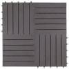 Decking Tiles 10 pcs Gray Wash 11.8"x11.8" Solid Acacia Wood