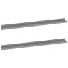 Wall Shelves 2 pcs Gray 39.4"x3.5"x1.2"