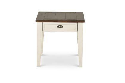 Cayla - End Table - Dark Oak / White