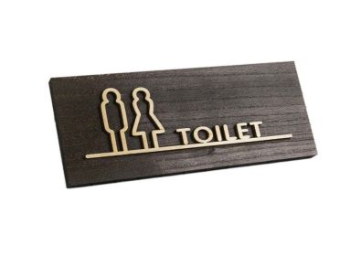 Signpost Department Creative Sign Doorplate Warning Sign Wooden Public Notice Sign Toilet Symbol #2