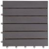 Decking Tiles 10 pcs Gray Wash 11.8"x11.8" Solid Acacia Wood