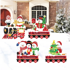 4PCS Christmas Decorations Yard Stakes (Option: Multicolour)