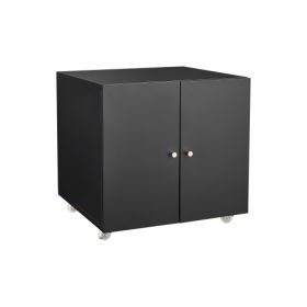 Office Furniture Copy Cabinet Black 2 Door Steel Copy Rack Mobile Dock Document Printer Rack (Color: Black)