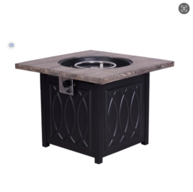 Propane Outdoor Fire Pit Table (Option: Antique Black)