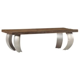 vidaXL Opium Coffee Table Reclaimed Wood and Steel 110x60x35 cm (Option: as picture)