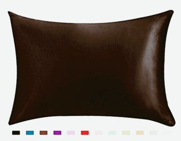 Pillowcase Satin Solid Color Simulation Silk Single Pillowcase Ice Silk Pillowcase (Option: Coffee-20 X36inches-1pc)