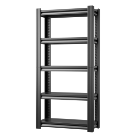 Garage Storage Shelves Heavy Duty, 5 Layers Adjustable Height Metal Shelving Unit, Suitable For Garage Basement, Industrial Shelves Practical Shelves (Color: Black)