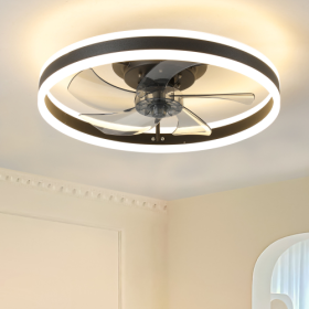 Ceiling Fan With Lighted Dimmable LEDs Unusable  Unusable Platform - Temu (Color: Black)