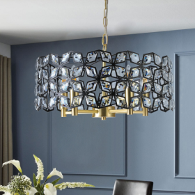 Modern Crystal Chandelier, Suitable For Living Room Round Crystal Lamp Luxury Home Decoration Lamps-Unusable Platform - Temu (Option: Transparent)