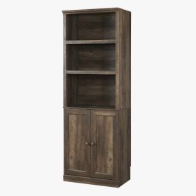 1 Door Bookshelf With USB Port And 3 Open Bookshelf Bookshelves Side Cabinet Storage Shelves, Rustic Brown (Color: Brown)