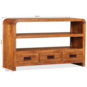 vidaXL TV Stand Solid Wood Acacia 35.4"x11.8"x21.7" (Option: as picture)