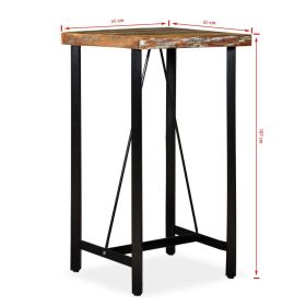 vidaXL Bar Table Solid Reclaimed Wood 60x60x107 cm (Option: as picture)