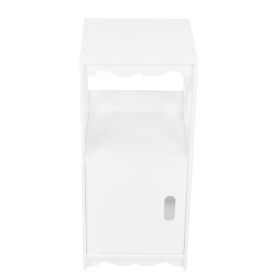 Bedside Table Nightstand Storage Cabinet Side Table Storage Shelf Unit for Bedroom Living Room Bathroom (Option: as picture)