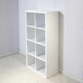 2 X 4 Cube Bookshelf For Home, Office - White (Color: White)