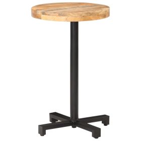 vidaXL Bistro Table Round Ø50x75 cm Rough Mango Wood (Option: as picture)