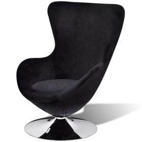 vidaXL Armchair with Egg Shape Black (Option: as picture)