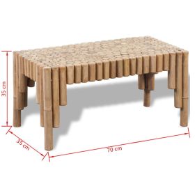 vidaXL Coffee Table Bamboo (Option: as picture)