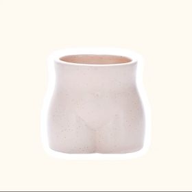 Ins Shape Decoration Creative Human Body Ceramic Vase (Option: Butt)