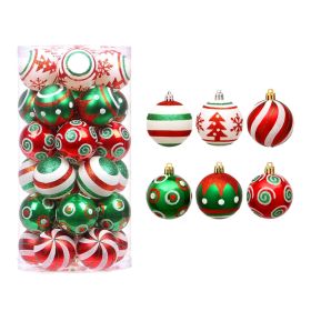 6cm Christmas Ball Ornaments 30 Pieces Of Shatter Proof Christmas Tree Ornaments for 2021 Xmas Holidays Weddings Party (Option: as picture)