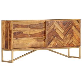 vidaXL Sideboard 46.5"x11.8"x23.6" Solid Sheesham Wood (Option: as picture)