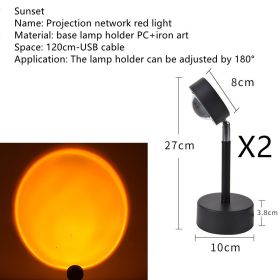 The Sun Never Sets Projection Sunset Atmosphere Light (Option: Sunset 2PCS)