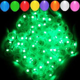 50PCS 9 Colors Balloon Light, Long Standby Time Mini Ball Light, Round LED Flash Lamp For Paper Lantern Balloon Party, Wedding, Birthday, Festival, Ne (Color: Green)