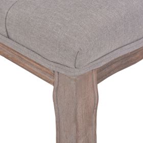 vidaXL Bench Fabric Solid Wood 43.3"x15"x18.9" Light Gray (Option: as picture)