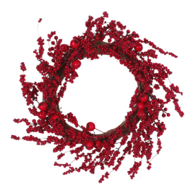 23.5 Inches WP Mixed Berry Garland (Color: Red)