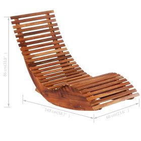 vidaXL Rocking Sun Loungers 2 pcs Acacia Wood (Option: as picture)